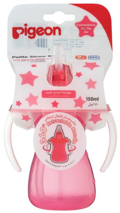 Pigeon 26150 Petite Straw Bottle Pink 150ml