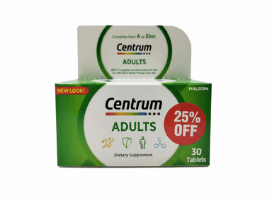 Centrum Adults Multivitamin Tablet 30s 25% Off