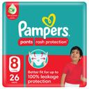Pampers Rash Protection Pants Size 8 26s