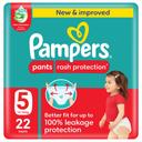 Pampers Rash Protection Diapers Pants Size 5 22s